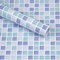 Hode Vinilo Azulejos Adhesivo Mosaico Azul, Vinilo Cocina Pared Azulejos(60X500cm), Vinilo Adhesivo Muebles Cuadros Blanco, Vinilo Azulejos Cocina Baño, Vinilo Adhesivo Pared Baño