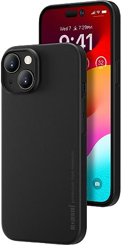 memumi Case for iPhone 15, 0.3mm Ultra Slim Case for iPhone 15 6.1'', Matte Finish Case with Full Camera Protection, Anti-Scratch and Fingerprint Resistant Cover, Support Wireless Charging Black