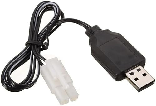 efaso Câble de charge USB | 9,6 V | 250 mAh | Compatible avec les fiches Tamiya | L6.2-2p / pour batteries rechargeables NI-MH