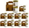 Espirito Rebelde Lot de 20 pots en verre vides avec couvercle de 40 ml avec 10 bôites en carton pour 2 pot de confiture - Inclut un couvercle à vis doré, pour confitures, conserves, miel