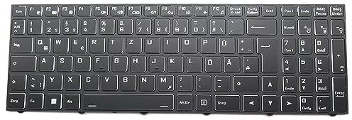 RTDPART Laptop Tastatur Für Bluechip Travelline L15W11 L15W12 L15W13 L15W14 L15W15 L15W16 Deutsch GR Schwarz Mit Hintergrundbeleuchtung Neu