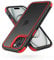 MobNano Compatible with iPhone 15, Ultra Thin Hybrid Case, Soft TPU Shockproof Bumper Anti Scratch Cover for iPhone 15 - Black/Red