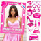 JeVenis lets go party photo booth puntelli per la festa di compleanno ragazza rosa caldo supporti per la festa di compleanno andiamo decorazione per la festa lets go supporti di addio al nubilato