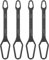 QUARKZMAN 4 Piezas de Llaves de Carraca Ajustables de Doble Cabezal Multifuncionales Universales Torx de 3-17 mm, Grosor de 0,14, Longitud de 5,9, Electrorresis, Negro