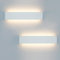 KICAAO 2 Pezzi Lampada Interno LED moderne Applique da Parete Illuminazione Luce Alluminio 40cm 16W per Casa Soggiorno Camera da Letto Scale, 3000K Bianco Caldo