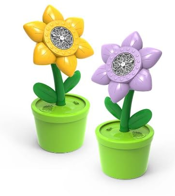 DAOUZL Sonnenblume Seifenblasenmaschine Kinder, Seifenblasenmaschinen mit Lichtern und Musik 10000+ Blasen/Minute, Seifenblasen Blumen Blasenspielzeug Geschenk für Kinder/Geburtstag/Party
