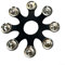 Percussion Accessories Drum Bells for Cymbal, Enhance Music with Hi Hat Tamburin (Black)