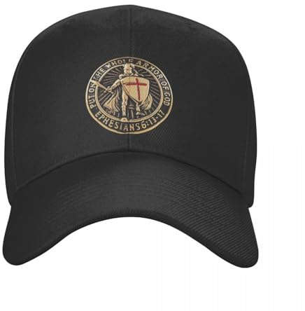 CIZIEOE Baseball Kappe Baseball Cap rmor of God Crusader Knight Baseball Cap für Erwachsene, Templerkreuz, verstellbare Dad-Mütze für Männer und Frauen, Sonnenschutz, Snapback-Hüte