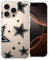 CAROKI Clear Phone Case for iPhone 16 Pro,Cute Star Pattern Case Cover Soft Protective Bumper Cover Boys Girls Phone Case for iPhone 16 Pro-Star