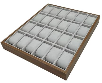 Holibanna Présentoir à Montres en Bois 24 Fentes Boîte à Montres Élégante pour Homme Maison Support De