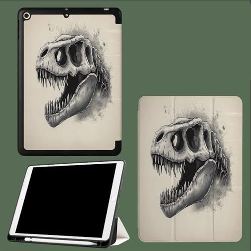 Funda para iPad Air 13 Pulgadas M2 2024,iPad Air 13 Funda con Suave Cover,Slim Smart Folio Protector iPad Air 13 Case,iPad Air 13 Pulgadas Cover Cráneo de Dinosaurio