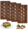 TranRantic 4PCS Chocolate Bar Molds, Silicone Chocolates Bar Molds, Easy Release and Durable Deep Chocolate Mold for Dubai Chocolates DIY Pistachios Bar Kitchen Baking