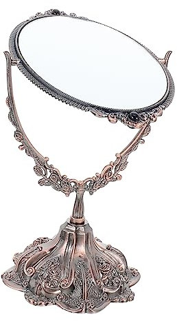 minkissy Doppelseitiger Tischspiegel Europäischen Stil Rotierbar Kompakte Für Hochzeiten Und Kosmetische Anwendungen Elegantes Design Für Schlafzimmer Und Schminktische