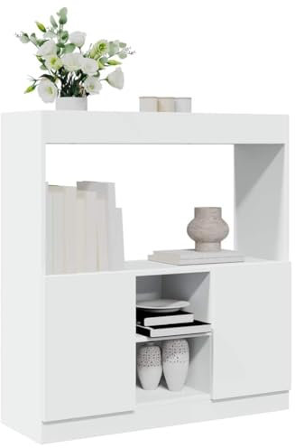 Myheimly Highboard Weiß 92x33x100 cm Holzwerkstoff