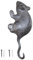 TentHome Animal Mouse Vintage Cast Iron Hook Hanger Wall Mount Single for Hanging Coat Key (Rust-Single)