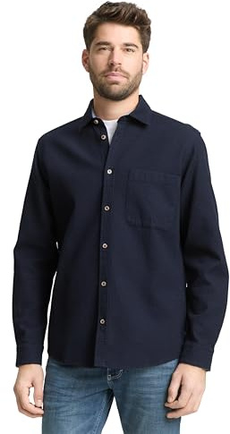 TOM TAILOR Herren Regular Fit Hemd mit Struktur