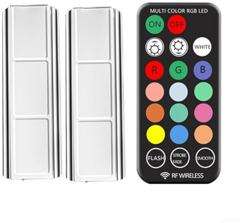Jotekonoby Telecomando senza fili RGB LED luce interna auto magnetico sotto cruscotto decorativo lampada da piede ambientale con cavo di ricarica USB