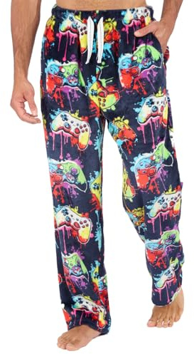 Undercover Mens Fleece Lounge Pants 31B2156 Navy Gamer Medium
