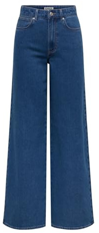 ONLY Female Jeans mit weitem Bein ONLSANNA Hohe Taille Weiter Beinschnitt Jeans