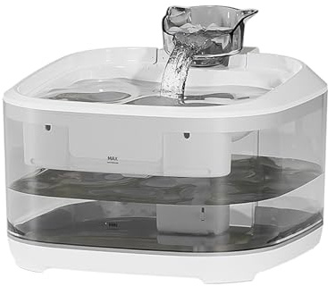 XAGMODSHN Fontaine à eau pour chats alimentée par USB - 5 L - Automatique - Pour boire et filtrer les animaux domestiques - Fonctionnement silencieux - Utilisation automatique de l'eau
