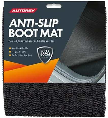 Universal Anti Slip Car Boot Mat & Boot Protector, Rubber,Cut to fit 100cm x 80cm