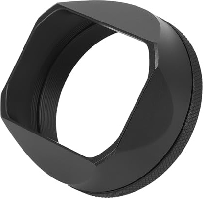 LH-X54B X100v Lens Hood Aluminum With 49mm Adapter Ring,Compatibility For Fujifilm Fuji X100V X100Vi X100F X100S Camera