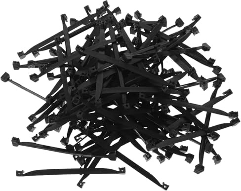 PartyKindom Clips para Plantas de Plástico Negro Resistentes y No Fáciles de Romper, Bolsa 920 Unidades para Tutorar Vides y Ramas en Jardines y Huertos
