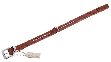 Karlie Halsband Buffalo Strass L: 24 cm B: 10 mm braun einreihig