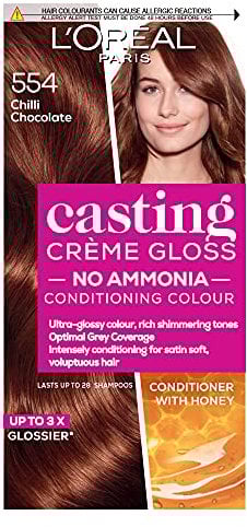 L'Oréal Paris Casting Crème Gloss, Semi-Permanent Hair Dye, Radiant & Natural Colour, Shade: Spicy Chocolate 554