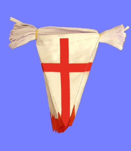 BZB St George Flag/England Football World Cup Triangular Bunting (20 meters Length / 54 Flags) GREAT VALUE!