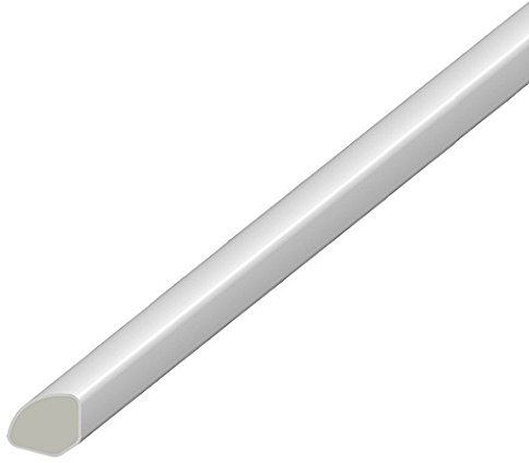 uPVC Plastic Quadrant Trim - Window/Tile Beading -13mm x 1.25m Length x 5 Pack - White