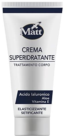 Matt - Crema Superidratante Corpo - Idratante per Pelle Secca con Acido Ialuronico, Aloe e Vitamina E - 200 ml