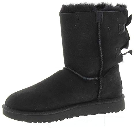 UGG Bailey Bow Ii, Stivali Classici, Donna, Nero, 42 EU