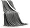 CelinaTex Kuscheldecke 150 x 200 cm grau Wohndecke weich Mikrofaser Fleece Sherpa Einfassung Lammfell Optik Oeko-TEX Everest