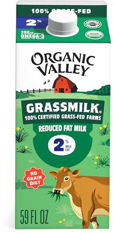 Organic Valley Grassmilk 100% Grass Fed 2% Reduced Fat Milk, Organic, 59 fl oz