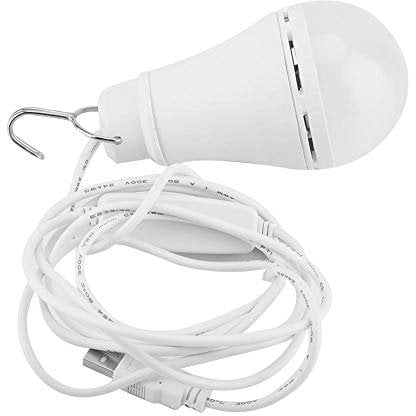 Semme Portable LED Camping Lantern Tent Lamp USB Light Bulb for Hiking Fishing Backpacking Hurricane Outdoor Indoor Emergency Lights (White)(10W)
