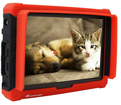 Tosuny LILIPUT A7S Videofeldmonitor 7 Zoll IPS-Bildschirm Full HD DSLR-Kamera Feldmonitor Videofokus-Assistent mit Sonnenschutz und Silikonhülle Unterstützt 4K-HDMI-EIN- und -Ausgang