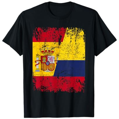 Colombia ESPAÑA Bandera de la Amistad Colombia Camiseta