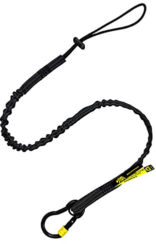 BearTOOLS Black Screw Lock with Pin Safety Lanyard With Screw Lock Carabiner Top Weight Limited 8KG / 17.6lb Fall Restraint (1)