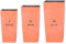 WELL HOME MOBILIARIO & DECORACIÓN Pack 3 macetas Altas (11,4/26,6/49 litros) Urbi Square Effect de plastico en Color Terracota con deposito
