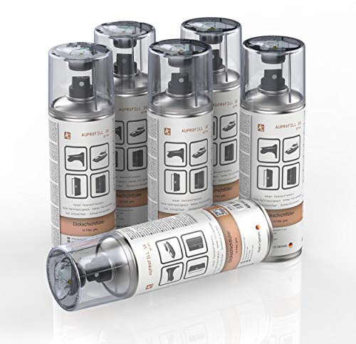 AUPROTEC Dickschichtfüller AUPROFILL 1K Filler Grundierung für Autolack Primer Spray grau 6x 400ml