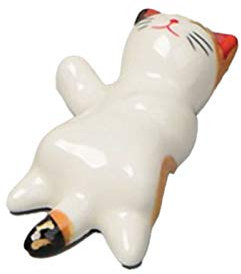 NXACETN Porte-Baguettes , Fourchettes De Support en Forme De Chat en Céramique Cartoon Animal Home Baguettes Repos pour La Cuisine Aléatoire Taille Unique
