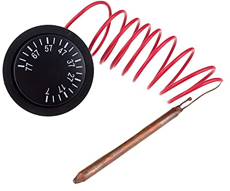 THERMIS Thermostat capillaire 7-77°C type TKR100 pour chaudière, etc., longueur capillaire 1000 mm