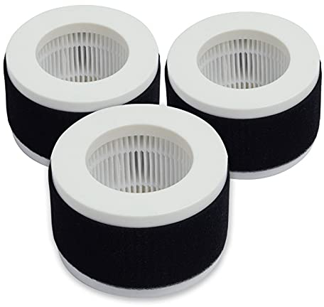 PUREBURG PB-P02F Replacement True HEPA Filter s Compatible with Pro Breeze Mini Air Purifier PB-P02,3-Pack