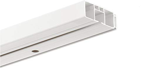 HUGG - Vorhang-Schiene (VS.380.1) 1-/ 2-/ 3- läufig, Decken-Montage, 1-Lauf - Länge: 260 cm