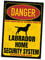 Labrador Labby Schild Danger Security System Türschild Hundeschild Warnschild Hund Sicherheitsschild Hund Privatgrundstück Hundewarnung Warnung vor dem Hund