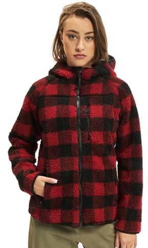 Brandit Women Teddyfleece Jacket Hoode, Donna, red/black, 4XL