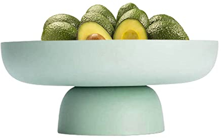 Liummrcy Bol à Pied Bol Rond Bol de piédestal Fruit décoratif Support de Plateau d'affichage Dessert, Bol à Fruits Ronds vidange de végétales Panier de légumes de Salade en Plastique Servant des
