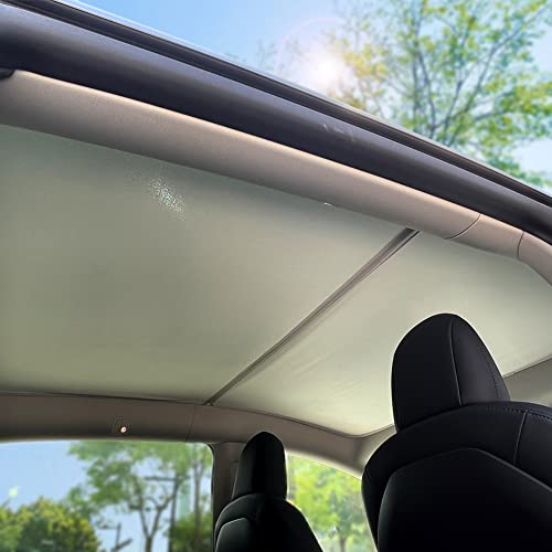 TESBEAUTY - Parasol de Techo Solar para Tesla Model Y para Techo de Vidrio para protección Solar en Verano