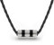 SERASAR Collana in Pelle da Uomo con Ciondolo - 50cm Argento Scatola per Gioielli Idea Regalo Uomini Catena Rocker Bracciale Morte Morta